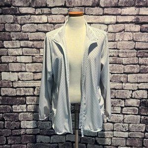 T By Talbots Black & White Long Sleeve Jacket Size 2XP
